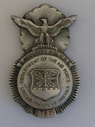 Vintage Usaf Security Police Badge Pin Department Of The Air Force Obsolete