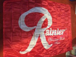 Rainier Beer 7x5ft Garage Wall Bar Advertising Banner Flag,