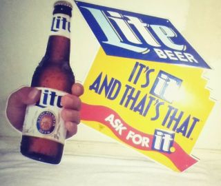 Vintage Miller Lite Metal Sign Its It And Thats That