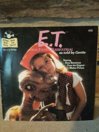 E.  T.  Vintage Read Along Record And Book 33rpm