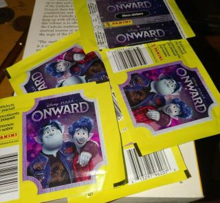 6 Packs Of Onward Album Stickers Disney Pixar Trading Card Movie Collectible