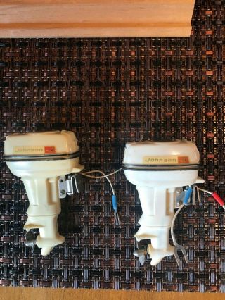 TWO PLASTIC TOY JOHNSON OUTBOARD MOTORS 2