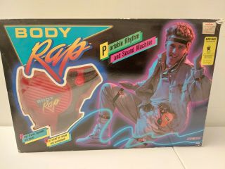 Boxed Body Rap Startel Portable Rhythm Sound Machine Hasbro 1988 Vintage Red
