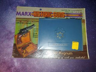 Vintage Marx Brand Miniature Metal Toy Gun.  357 Magnum Revolver 3 1/4 "