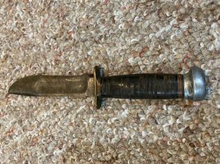 Vintage Marbles Fixed Blade Knife Made In Gladstone Michigan