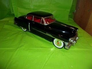1950 Cadillac Black Two Door Tin Friction Drive Toy Car