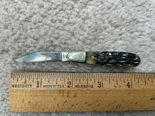 Hen & Rooster Small Barlow Knife W/jigged Bone Handle (241 - Agb)