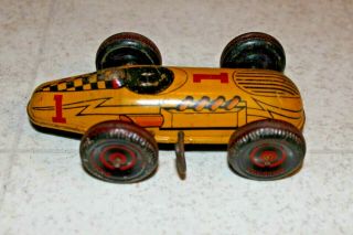 Rare Vintage Marx Racer Tin Wind Up Race Car 1 Race Car