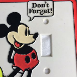 Vintage Walt Disney Mickey Mouse Light Switch Cover Switchplate Don 