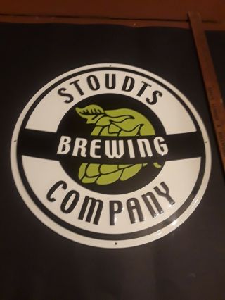 Stoudts Brewing Company Metal Tin Tacker Beer Sign Craft Brewery