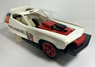 Vintage 1974 Ideal Toys Evel Knievel Crash Car Gyro Stunt Jump Rare Incomplete