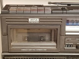 Vintage MAGNAVOX D8443 Power Player Stereo Cassette Boombox Ghetto Blaster - Read 2