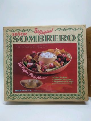 The Señor Sombrero Chips And Dip Bowl Vintage Ceramic