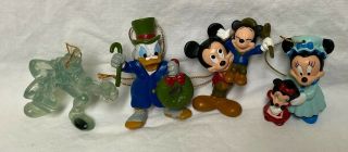 Vintage Mickey & Minnie Mouse Donald Duck (4) Christmas Carol Avon 1992 Scrooge