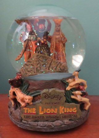 Flaw Disney Lion King Musical Circle Of Life Broadway Snow Globe Decor