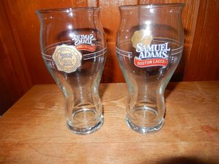 Set Of 2 Samuel Adams Boston Lager Pint Glasses W/ Perfect Pour Certified Stamp