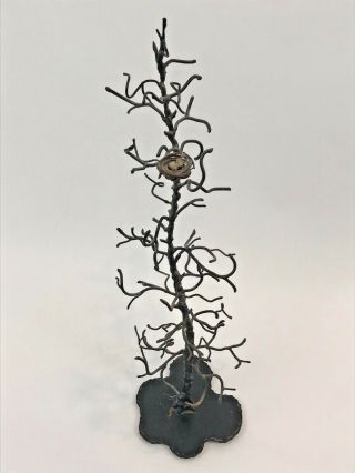 Vintage Metal Tree Decoration Sculpture Birds Nest Decoration Wire Ornament 15 "