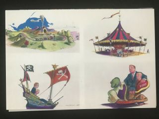 Disneyland Concept Art Postcard 50th Fantasyland Bushman Peter Pan Casey Jr