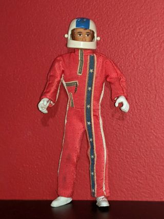 Rare Vintage 1970s Ideal Evel Knievel Figure Red Suit And Helmet