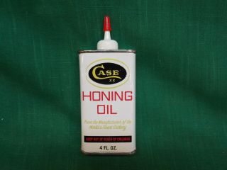 Vintage Case Xx Honing Oil 4 Ounce Tin.  About 1/4 Full.  Knife Sharpening