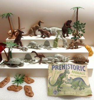 Vintage Marx Prehistoric Dinosaur Animal Figures 17 Dinosaurs