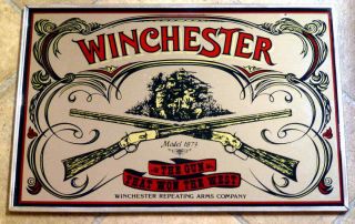 Vintage Winchester Repeating Arms Co.  Rifle Model 1873 Advertising Bar Mirror