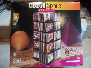 Laserline Cd250 Spinner Expandable 250 Cd Storage Tower Vintage - Made In Usa