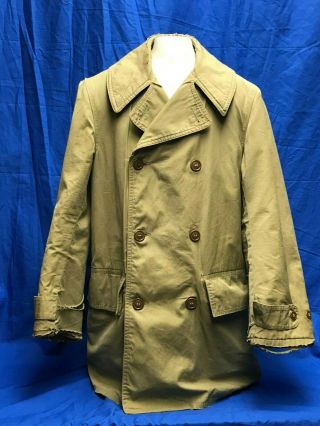 Vintage Wwii Us Army Mackinaw Jeep Jacket Coat W/wool Lining Size 34r 28180
