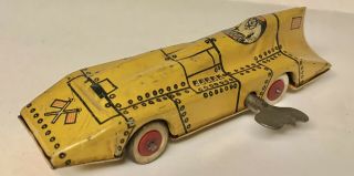 Lindstrom 1930’s Tin Windup Race Car