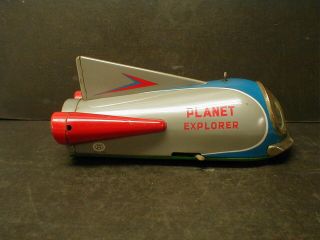 Vint.  Tm Modern Toys Japan Planet Explorer Tin Litho Battery Operated Space Ship