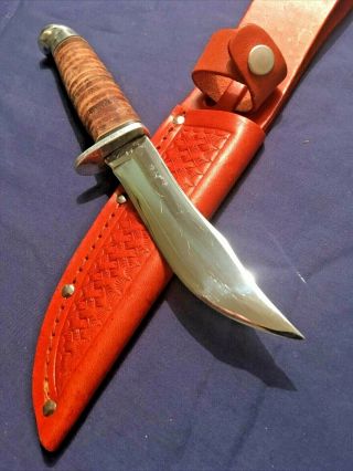 West Cut Usa K - 5 Hunting Knife Made By Western Cutlery 1960’s