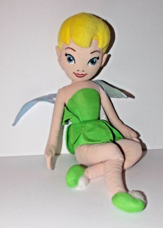 Tinkerbell Sitting Plush 16in Disney Fairies North West Co 2010 Peter Pan Doll