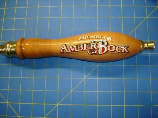 Michelob Amber Bock Beer Tap Handle Large 12 " Shiny Brass