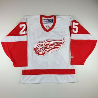 Vintage Darren Mccarty 25 Detroit Red Wings Hockey Ccm Nhl Jersey Size Small