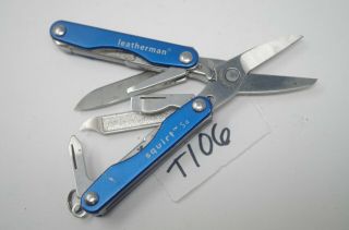 Blue Leatherman Squirt S4 Mini Multi Tool Pocket Knife Pliers Folding Retired