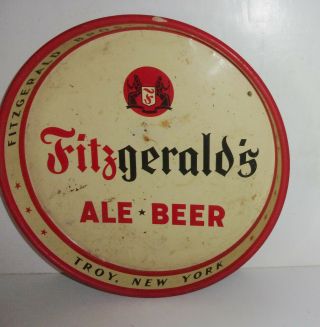 Vintage Fitzgerald Beer Advertising Tray Fitzgerald 
