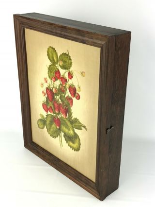Vintage Wooden Spice Rack Cabinet,  Strawberry - Three Mountaineers