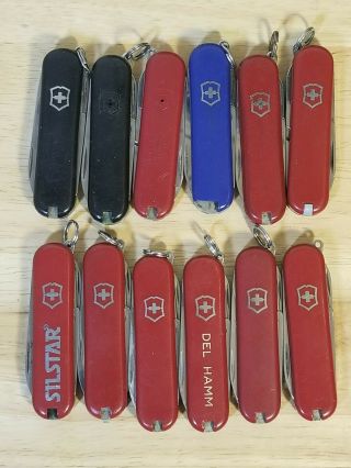 12 Victorinox Classic 58mm Swiss Army Knives - Mixed Colors