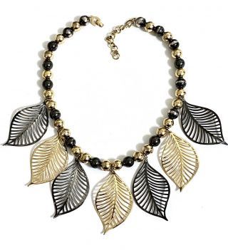 Massive Vintage Runway Gorgeous “the Look Of Real” Christian Dior Leaf Necklace