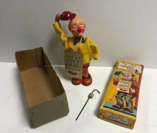 Vintage Tn Ko - Ko Mechanical Sandwich Man Wind Up Toy Japan Great