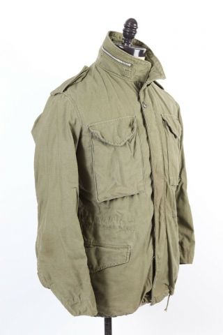 Vintage 70s M - 65 Og - 107 Us Army Field Coat Jacket Usa Mens Small Reg