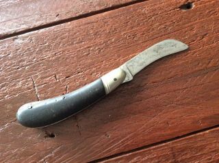 Vintage Antique Pocketknife Old Folding Hook Knife Handle 7 - 1/4” Total