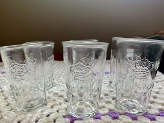 (5) Stella Rosa Black Clear Embossed 12 Ounce Drinking Glass Liquor Wine Beer