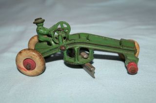 Vintage Kenton Toys Cast Iron Grader And Cast Iron Toy Car