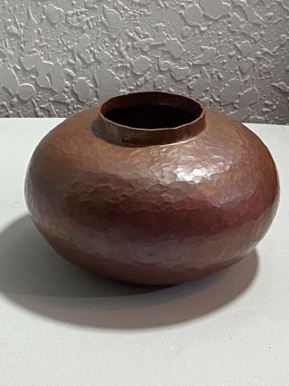 Vintage Mexico Arts & Crafts Hammered Copper Vase Ramon Ramirez ? P10 & Frog Pot