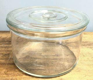 Vintage Corning Pyrex Glass Laboratory Jar 10 " 254mm 2 Gallon W/ Lid