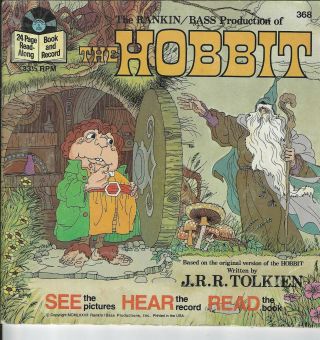 Walt Disney Book And Record - The Hobbit By J.  R.  R.  Tolkien - Copyright 1977