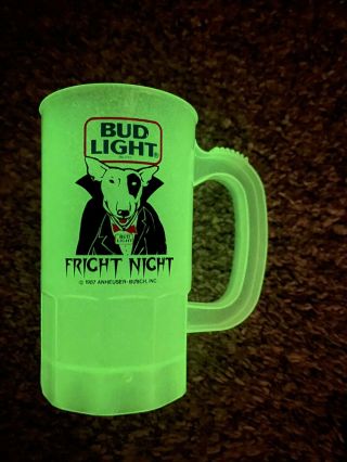 Bud Light Spuds Mackenzie Fright Night Glow In The Dark Halloween Mug 1987