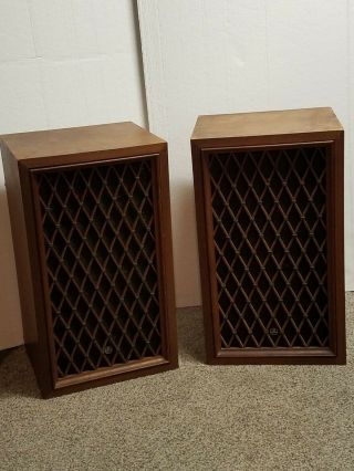 Pair Vtg Pioneer Cs - 44 Speakers,  Fully,  Solid Wood,  Sound,  Japan