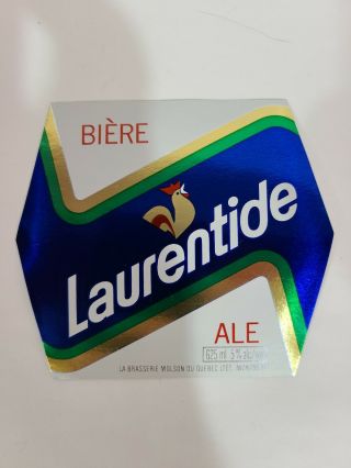 Laurentide Biere Beer 625ml Beer Label - La Brasserie Molson Du Quebec Canada